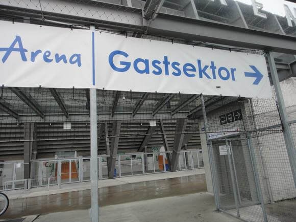 FC St Gallen away entrance/Peterjon Cresswell